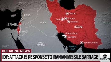 <b>Irán</b> activÓ sus sistemas de defensa aérea en varias ciudades, según prensa estatal