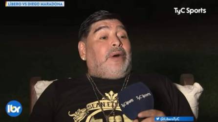 Diego Maradona durante la entrevista en el programa Líbero de TyC Sports.