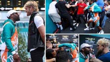 Floyd Mayweather protagonizó una batalla campal con el ‘youtuber’ Logan Paul. Fotos AFP