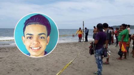 Foto en vida de Ángel Romero (18) fallecido en la playa de Tela este domingo.
