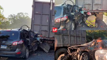 Cinco personas, entre ellas dos menores de edad, murieron y otra resultó herida en un accidente ocurrido este martes entre un vehículo y un camión en el municipio de Tela, Atlántida (Honduras).