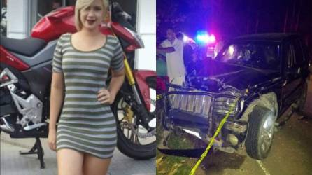 La joven Alejandra Morales murió en horas de la noche en un fatal accidente de tránsito en Atlántida.