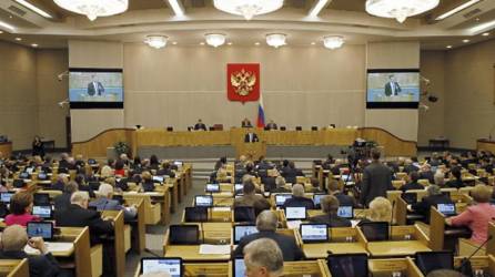 Vista general de una sesión en la Duma Estatal, la Cámara Baja del Parlamento de Rusia.