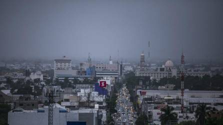 Vista de Culiacán, estado de Sinaloa, México, antes de la llegada de la tormenta tropical Pamela.