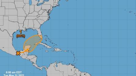NHC prevé 60% de probabilidad en formación de tormenta tropical en el Golfo de México