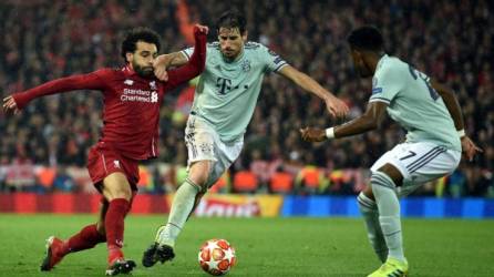 El Liverpool y el Bayern empataron 0-0 en la ida de octavos de la Champions League. Foto AFP