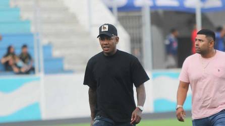 Romell Quioto estuvo en el estadio Nacional Chelato Uclés en el duelo Motagua vs UPN.