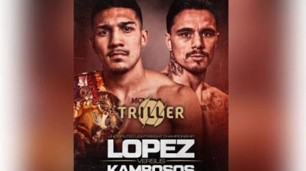 El boxeador hondureño Teófimo López se mantiene invicto en sus 16 peleas profesionales y quiere seguir así contra George Kambosos Jr.