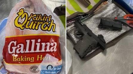 Una pasajera que llevaba un arma oculta en una gallina cruda fue detenida en un aeropuerto de Florida.