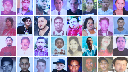 En esta composición fotográfica hay apenas 32 de varios centenares de hondureños desaparecidos. Si conoce a alguno o sabe dónde se encuentra contacte al Cofamipro al número: (504) 9782-5946.