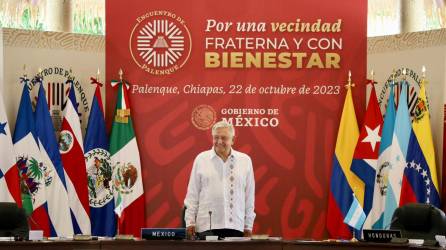 El presidente de México, Andrés Manuel López Obrador, durante la cumbre migratoria.