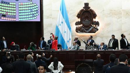 Diputados del Congreso Nacional de Honduras en la sesión de este jueves 16 de febrero de 2023.
