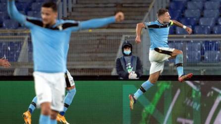 Ciro Immobile marcó un gol para la clasificación de la Lazio. Foto EFE