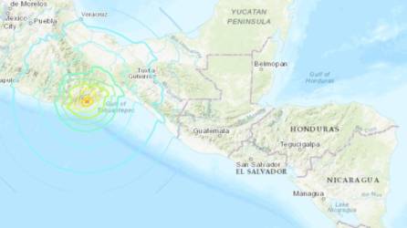Se esperan olas de uno a tres metro a lo largo de la costa sur de México, Honduras y Guatemala.