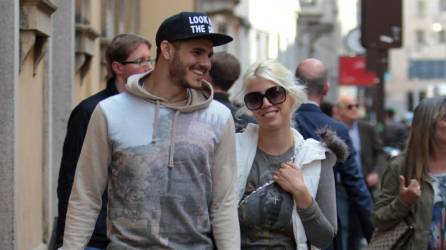 El futbolista Mauro Icardi y su esposa, Wanda Nara.