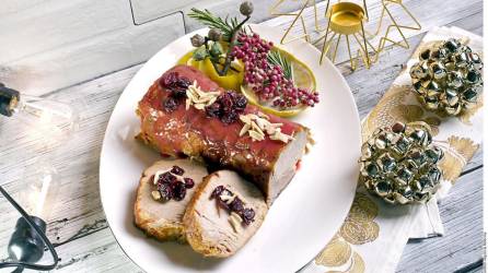 El cerdo siempre es una grandiosa opción para una cena navideña deliciosa y saludable.