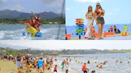Los hondureños están disfrutando al máximo la Semana Santa 2022. A continuación le mostramos un recorrido por las playas de Puerto Cortés y Omoa.