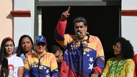 Maduro durante un mitin realizado el lunes en Caracas.