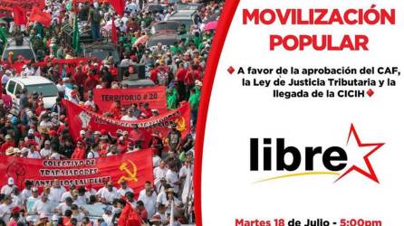 El objetivo de la marcha es exigir la aprobación en el Parlamento hondureño de la Ley de Justicia Tributaria.