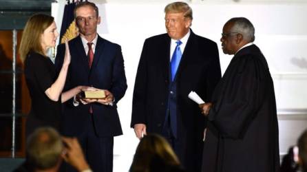 La jueza Amy Coney Barrett es la nueva integrante de la Corte Suprema de EEUU./AFP.