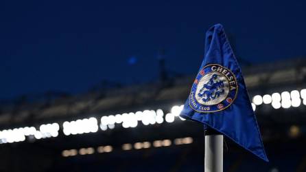 Banderín del Chelsea en el Stamford Bridge.