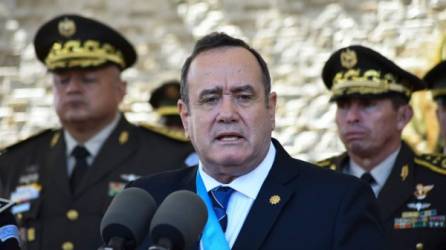 El presidente de Guatemala Alejandro Giammattei. AFP