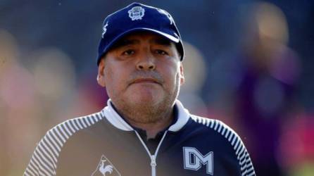 El director técnico de Gimnasia y Esgrima Diego Maradona. EFE/ Demian Alday Estévez/Archivo