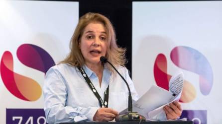 María Elvira Domínguez Lloreda, presidenta de la SIP. EFE