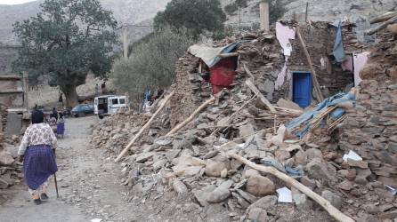 Imagen del pueblo de Targa tras el terremoto. En las aldeas cercanas al epicentro del terremoto que sacudió Marruecos el pasado viernes, las historias se repiten.