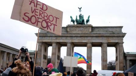 Miles protestan en Berlín en oposición al partido Alternativa para Alemania, cuyo apoyo está creciendo.