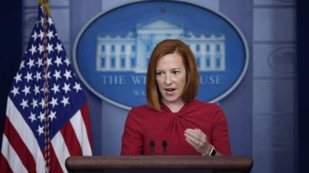 La portavoz de la Casa Blanca, Jen Psaki.//AFP.