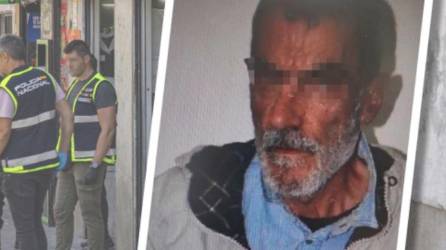 El arresto del sospechoso fue a unos pocos metros del lugar del crimen en Madrid, España.