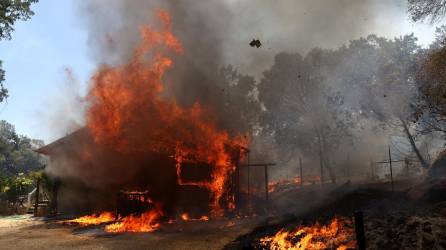 Incendios forestales en el norte de California han destruido decenas de casas y obligado a miles a evacuar.