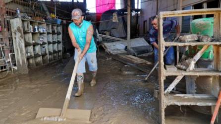 Los vecinos de los barrios y colonias del municipio de La Lima inundados por las lluvias empezaron el retorno a sus casas y comenzaron su limpieza. En las calles de la ciudad ayer retomaron las labores de aseo con maquinaria.