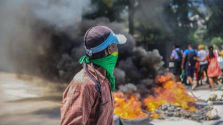 Violentas protestas se registraron este jueves contra las pandillas en Puerto Príncipe.