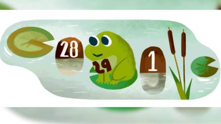 Google celebró este 29 de febrero con un doodle.