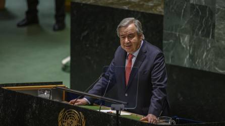 El secretario general de la ONU, Antonio Guterres, durante una sesión este martes en la sede de la entidad en Nueva York.