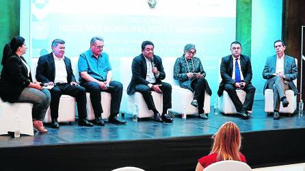 Funcionarios participaron como panelistas en el foro. Fotos: Amílcar Izaguirre.