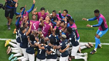 Ecuador dunte el segundo encuentro del Mundial.