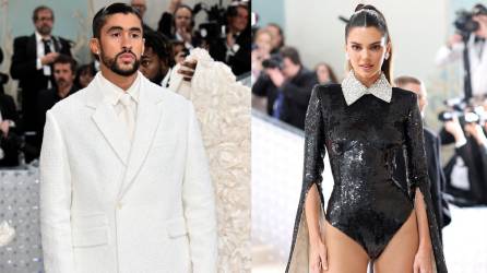 El cantante puertorriqueño Bad Bunny y la modelo estadounidense Kendall Jenner arribaron a la alfombra de la MET Gala 2023, la cual se celebra esta noche en Nueva York.