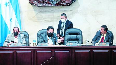 Directiva del Congreso Nacional durante una sesión legislativa.