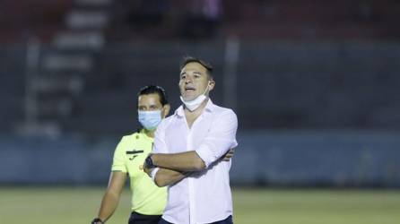 El entrenador argentino del Motagua, Hernán “Tota” Medina.