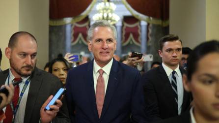 El líder de la Cámara Baja de Estados Unidos, Kevin McCarthy, a su llegada al Congreso.