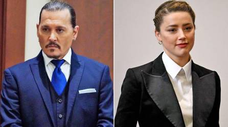 Los actores Johnny Depp y Amber Heard durante el juicio en mayo y junio de este año.