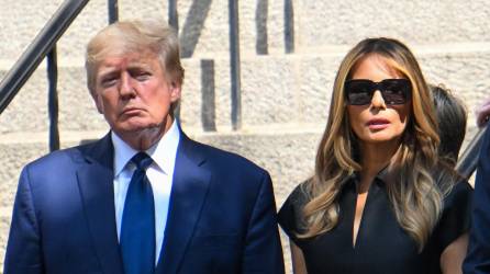Trump y Melania asistieron juntos al funeral de la primera esposa del magnate, Ivana Trump.