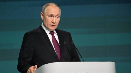 Putin asistió hoy a una conferencia de Inteligencia Artificial en Moscú.