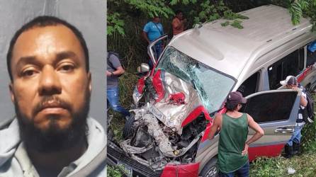 Vayron Adonay Mejía Mejía fue detenido por la presunta comisión del delito de lesiones imprudentes en perjuicio de los pasajeros de un bus de ruta interurbana en Copán, occidente de Honduras.