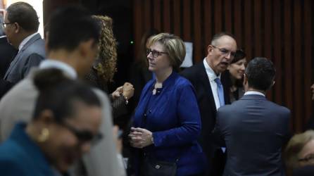 Fotografía muestra a la embajadora de Estados Unidos en Honduras, Laura Dogu, durante la instalación de la tercera legislatura del Congreso Nacional, el pasado 25 de enero de 2024.