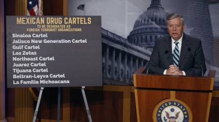 El senador Lindsey Graham introdujo hoy un proyecto de ley para declarar grupos terroristas a nueve carteles mexicanos.