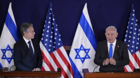 Blinken y Netanyahu dieron una conferencia de prensa tras reunirse en privado en Tel Aviv.